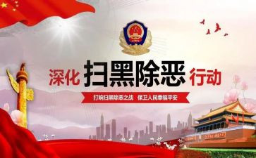 扫黑除恶活动工作总结6篇